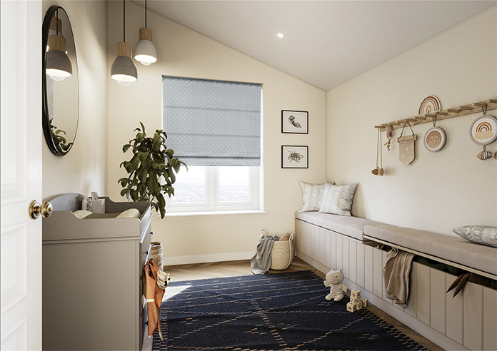 Full Stop, Larkspur - Roman Blind - Image 7